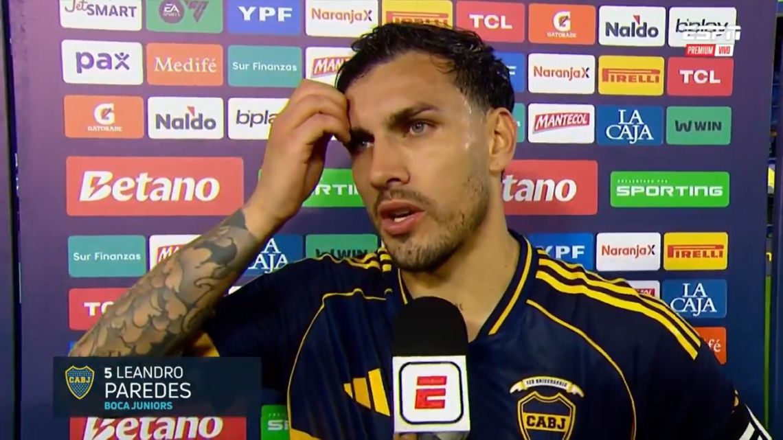 «Estaba muy solo en el medio»: La critica de Leandro Paredes tras el empate 1-1 entre Boca y Racing