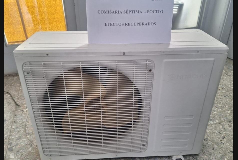 Recuperaron un aire acondicionado robado en Pocito