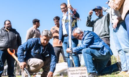 Rawson inauguró un bosque en homenaje a Marcelo Ighani, pionero del pistacho