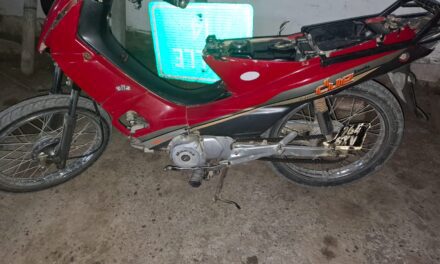Secuestro de motocicleta abandonada en Cruce de los Andes