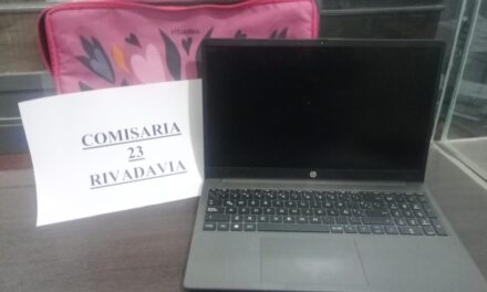Rivadavia: Recuperaron una notebook robada en una barbería