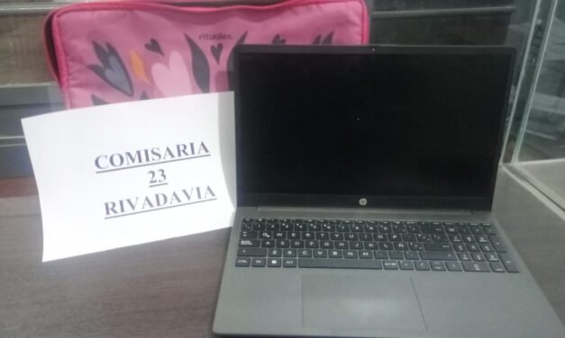 Rivadavia: Recuperaron una notebook robada en una barbería