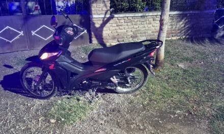 Capital: Motocicleta robada recuperada tras una persecución