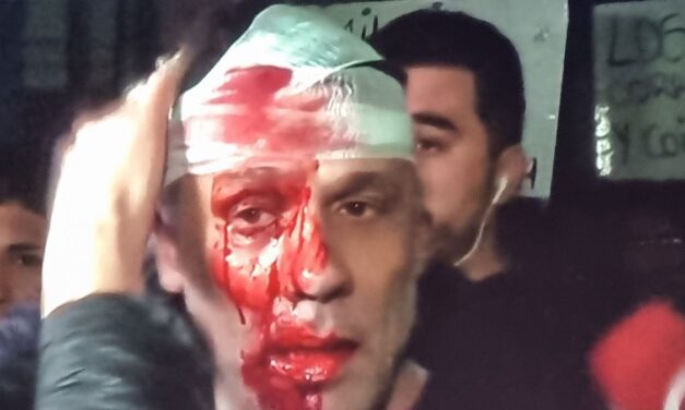 Un periodista fue gravemente herido por un botellazo