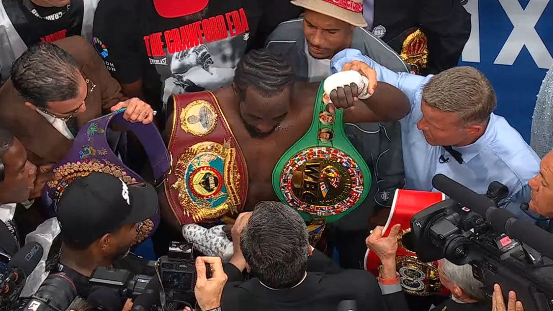 Terence Crawford, en la gloria: pudo con Canelo Alvarez y es el mejor del mundo.