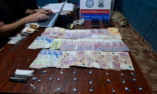 Allanamiento en Rawson: Dos detenidos y secuestro de drogas