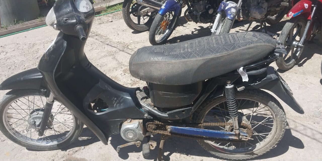 Recuperan moto robada hace casi dos años en Albardón