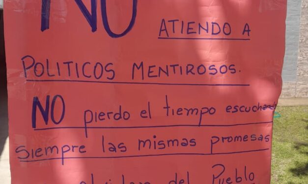 “No atiendo a políticos mentirosos”: El cartel de una vecina de Valle Fértil que refleja el hartazgo ciudadano