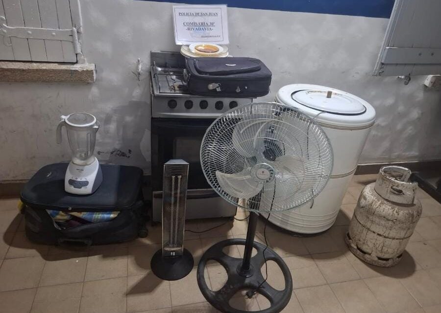 Recuperan objetos robados de una vivienda en Rivadavia