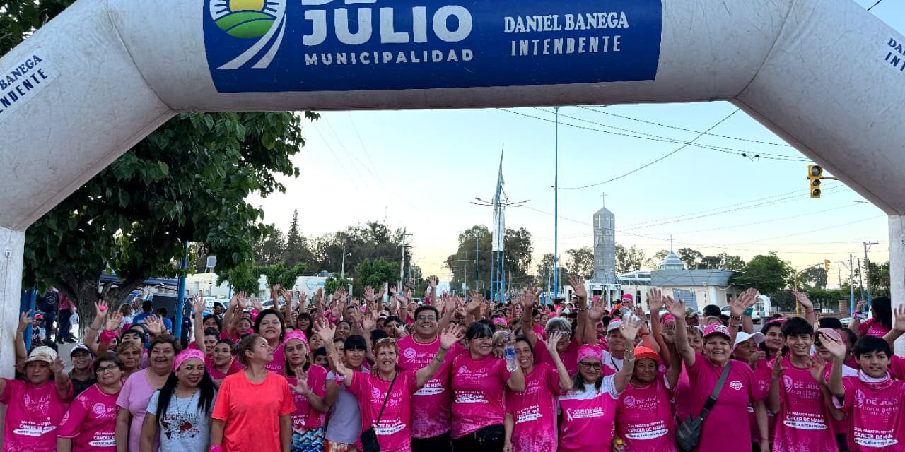 Gran participación en la Maratón Contra el Cáncer de Mama en 9 de Julio