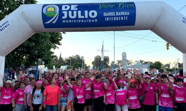 Gran participación en la Maratón Contra el Cáncer de Mama en 9 de Julio