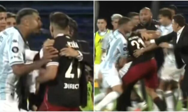 Adrián Balboa escupió a Marcos Acuña en la cara y desató un caos