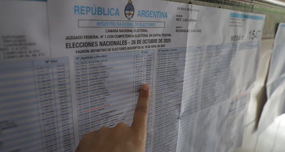 Consultá el padrón electoral para las elecciones 2025