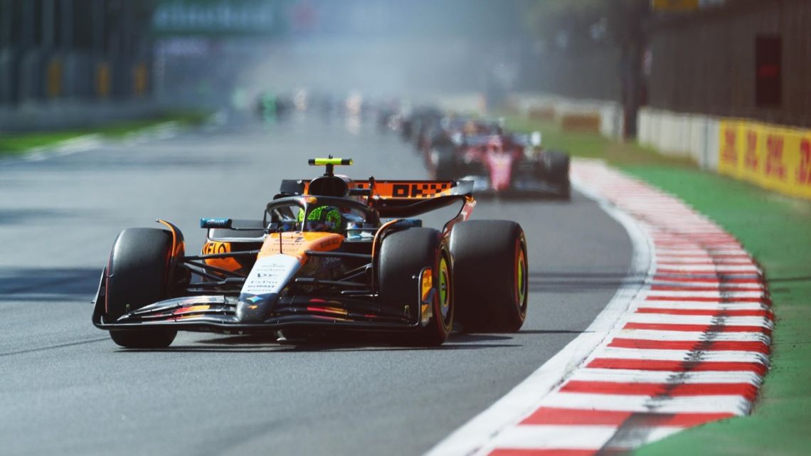Lando Norris dio un espectáculo en México, ganó la carrera y quedó líder del mundial