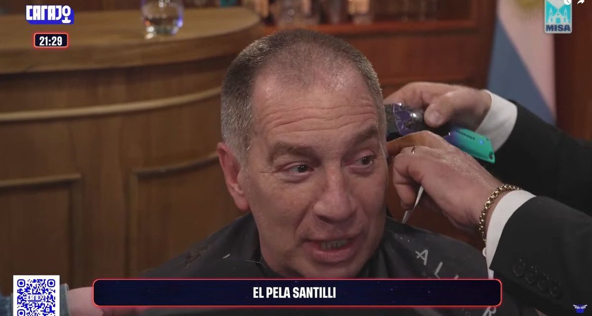 Diego Santilli cumplió su promesa electoral y se rapó en vivo
