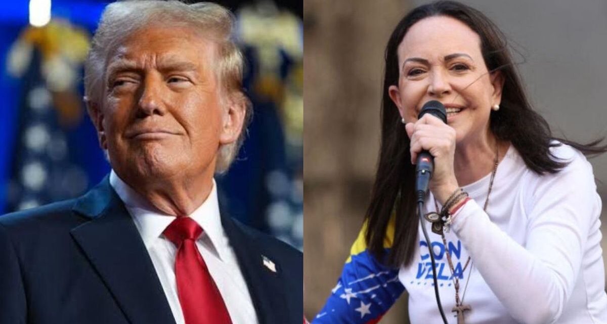 Donald Trump aseguró que María Corina Machado aceptó el Nobel de la Paz en su honor
