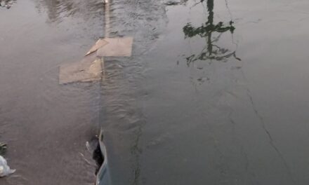 Se desbordó el canal en la «Esquina Colorada»