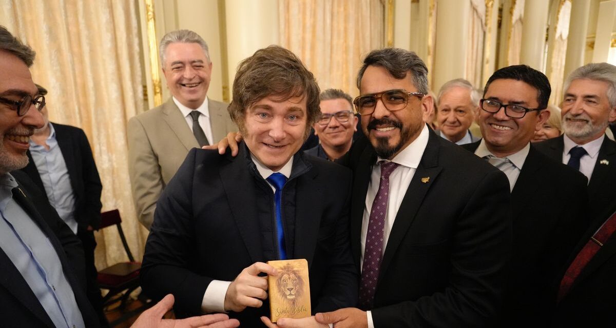 Javier Milei encabezó un acto por el Día de las Iglesias Evangélicas