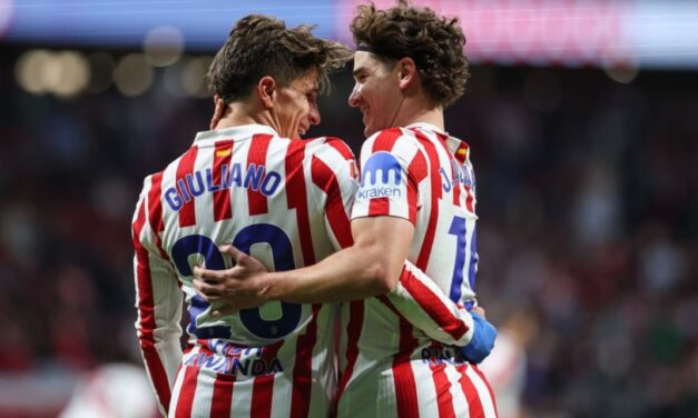 Con asistencia de Giuliano Simeone y gol de Julián Álvarez, el Atlético de Madrid triunfó en Champions League