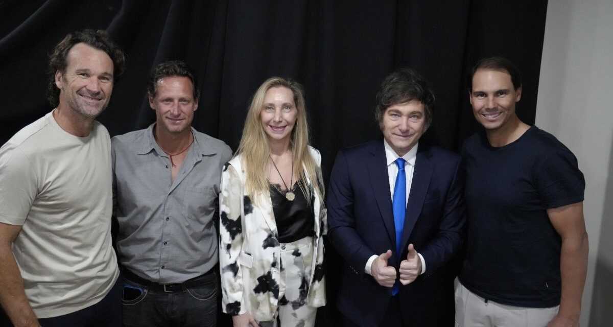 El curioso encuentro entre Javier Milei, Rafa Nadal, Carlos Moyá y David Nalbandian en el America Business Forum