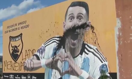 Vandalizaron un mural de Ángel Di María tras la coronación de Rosario Central