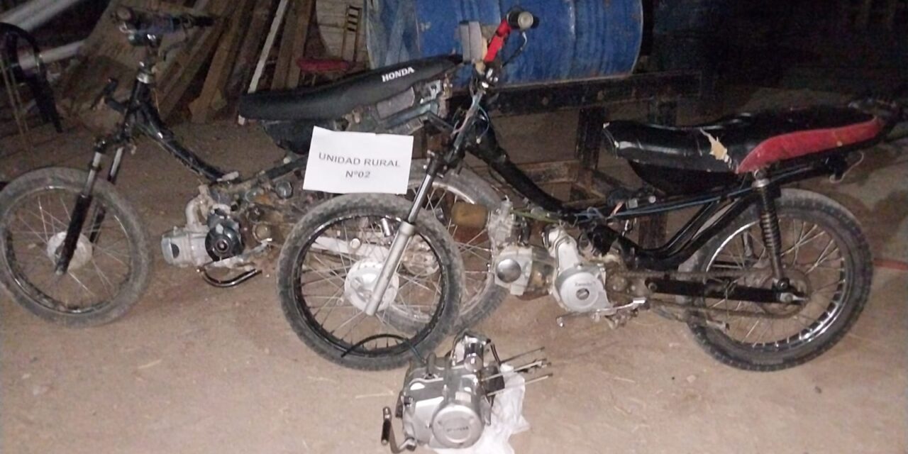 Detuvieron a tres sujetos con motocicletas con números limados en Albardón