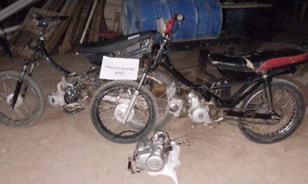 Detuvieron a tres sujetos con motocicletas con números limados en Albardón