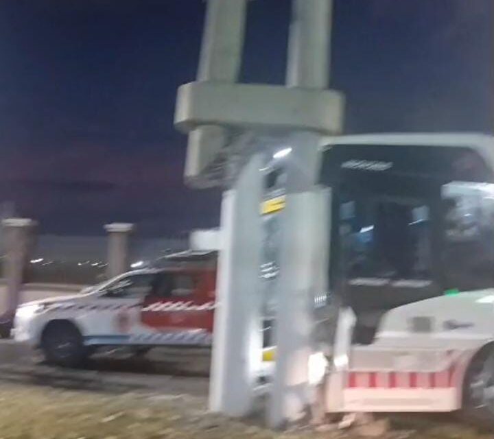 Rawson: Mirá el vídeo del accidente del colectivo de red Tulúm