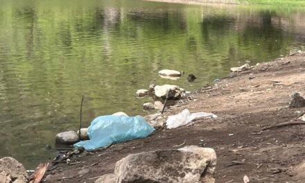 Basura, botellas y restos de pesca: Así apareció el dique de Valle Fértil