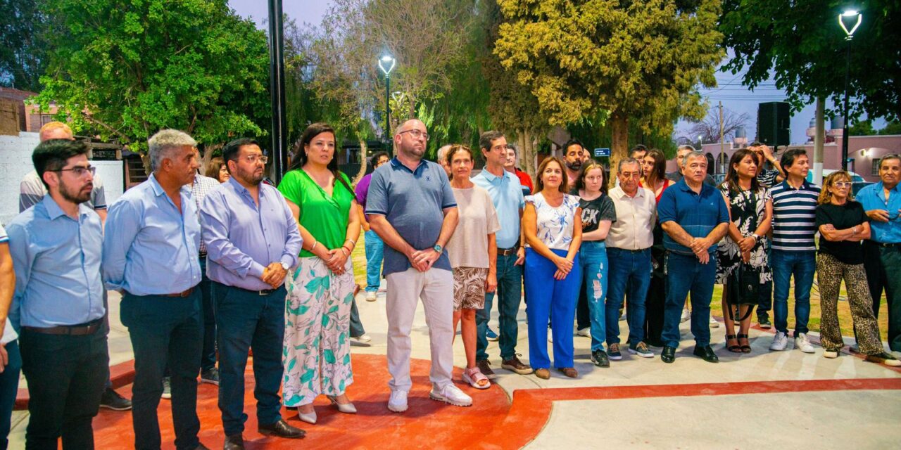 Rivadavia inauguró una nueva obra en el barrio Gemo II: Con recursos municipales, Miodowsky profundiza el plan de intervenciones barriales