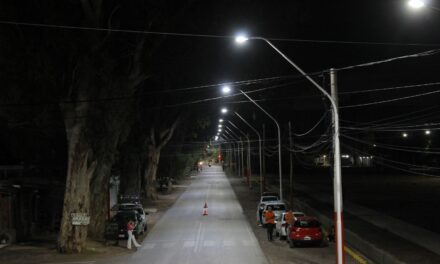 Calle Oro: Chimbas completó la renovación LED en el tramo entre Tucumán y Ruta 40