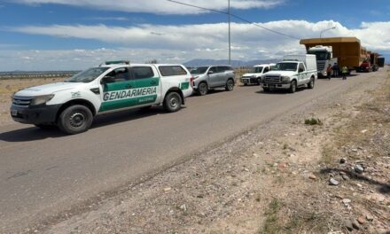 Operativo en Ruta 141: Gendarmería escoltó carga sobredimensionada hasta Albardón