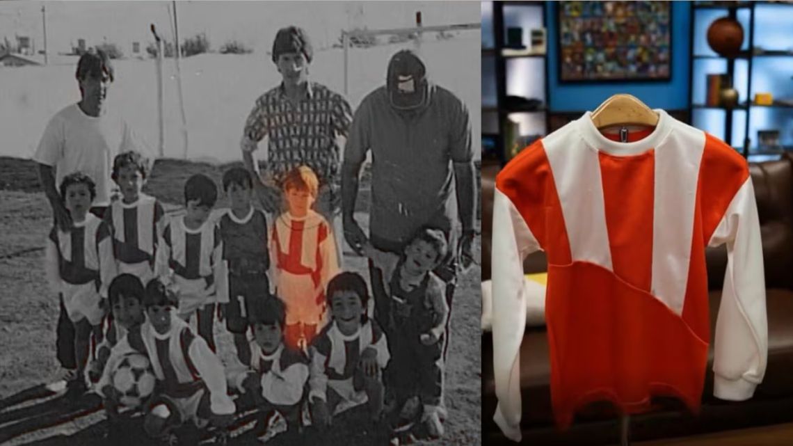 Subastan la primera camiseta que usó Lionel Messi en Rosario y el mercado del fútbol se sacude