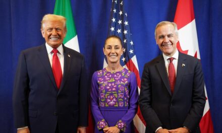 Donald Trump, Claudia Sheinbaum y Mark Carney se reunieron luego del sorteo del Mundial 2026
