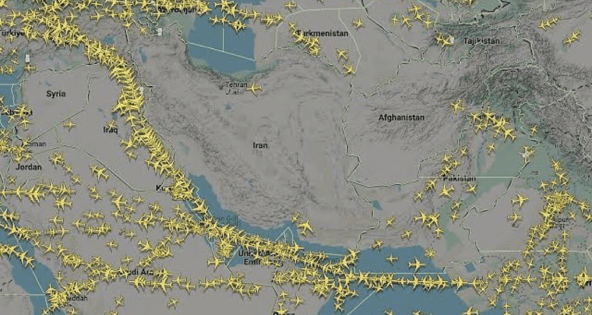 En medio de la tensión por manifestaciones, Irán cerró su espacio aéreo