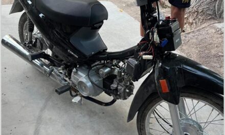 Recuperan una moto 0km robada y la devuelven a su dueña en Sarmiento