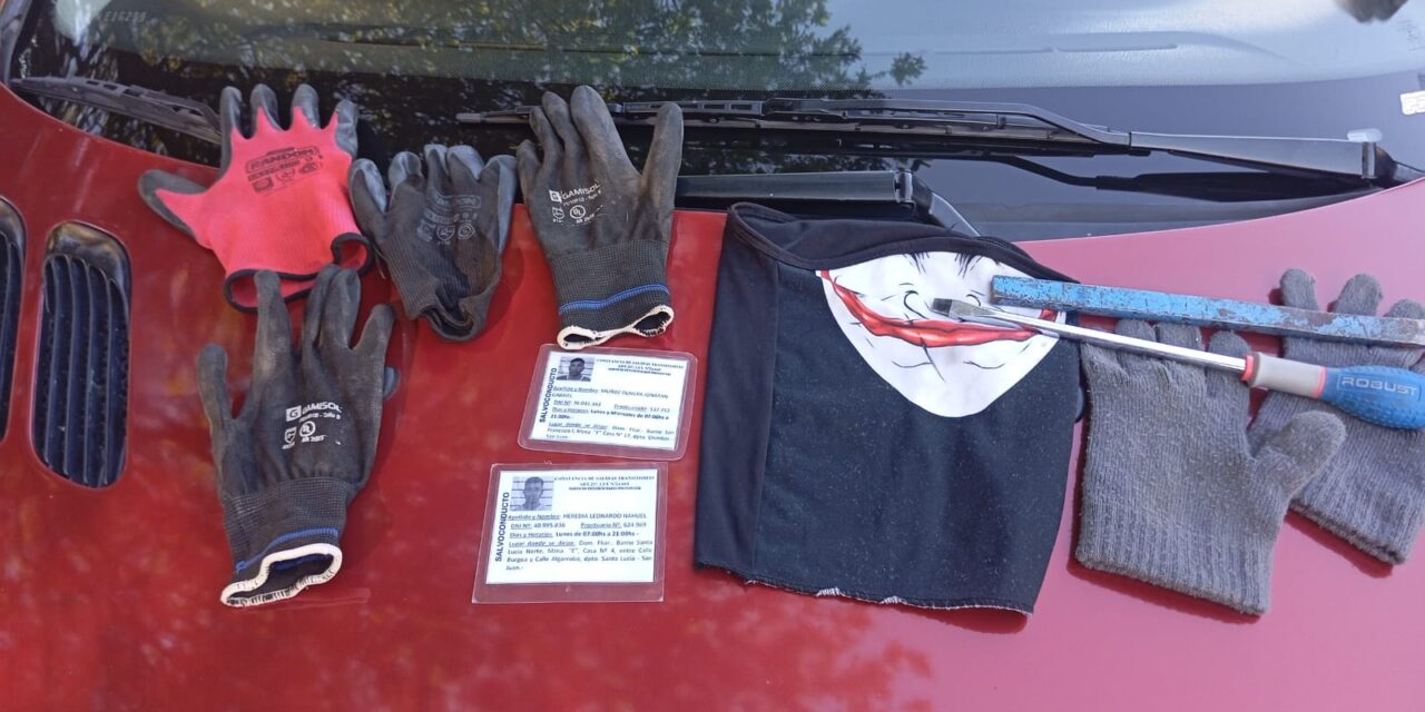 Cinco detenidos tras un intento de robo en Rivadavia: Cuatro tenían salidas transitorias