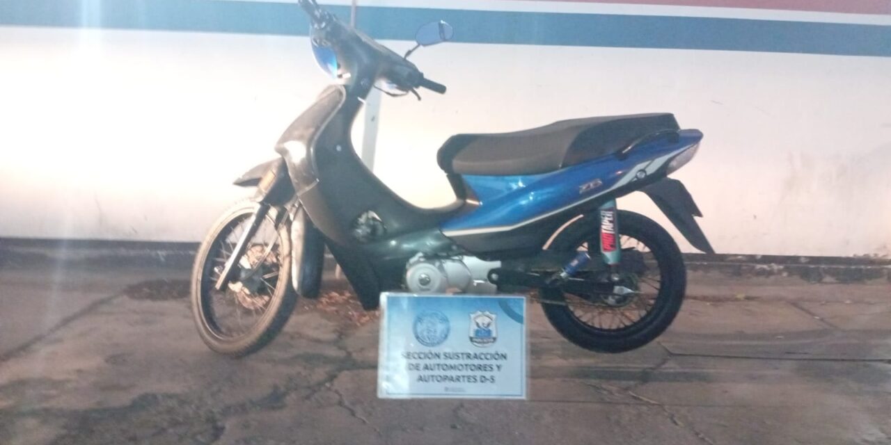Recuperan en Pocito una motocicleta robada y detectan documentación falsa