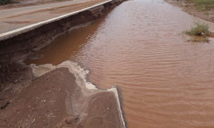 Fuerte temporal afectó la RN 141 y piden extremar la precaución al circular