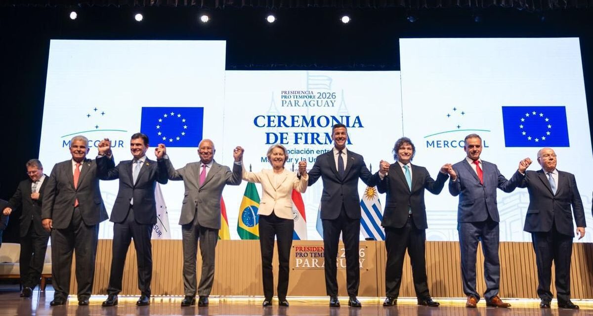 El Mercosur y la Unión Europea firmaron el histórico acuerdo comercial tras 25 años de negociaciones