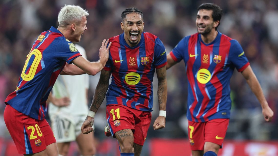 Barcelona es campeón de la Supercopa de España tras ganarle a Real Madrid