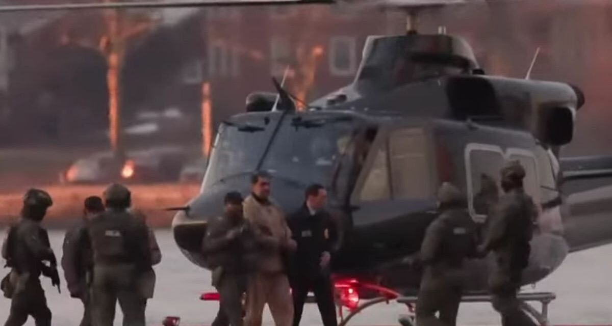 Tras un fuerte operativo de seguridad Nicolás Maduro llegó al tribunal de Nueva York