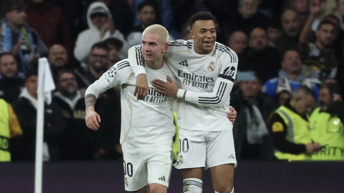 Franco Mastantuono marcó su primer gol en Champions League