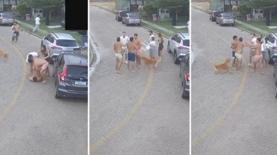Se viralizó un video de una violenta pelea entre futbolistas argentinos del Fortaleza y sus vecinos