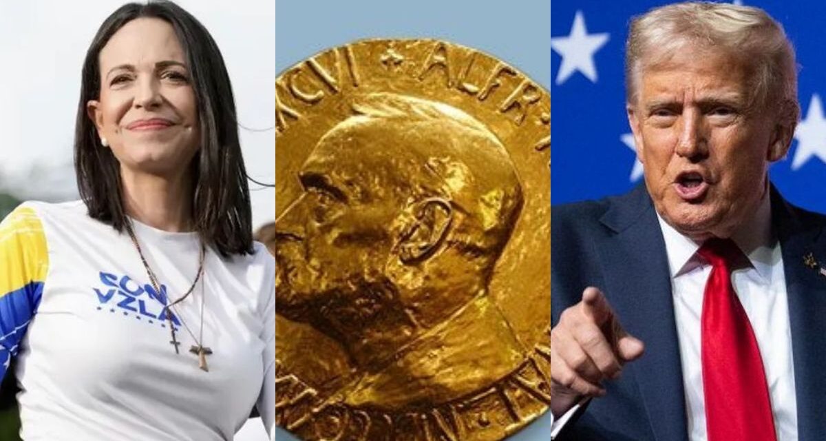 María Corina Machado le regaló el Premio Nobel de La Paz a Donald Trump