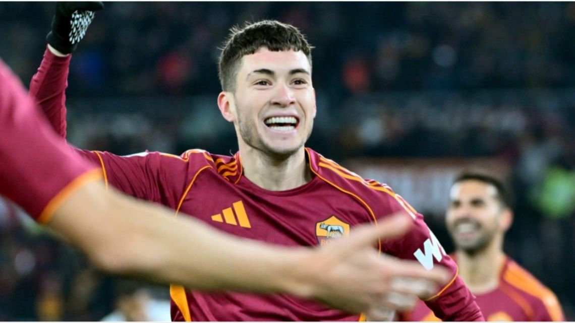 Matías Soulé fue clave en la victoria de la Roma con un gol y una asistencia