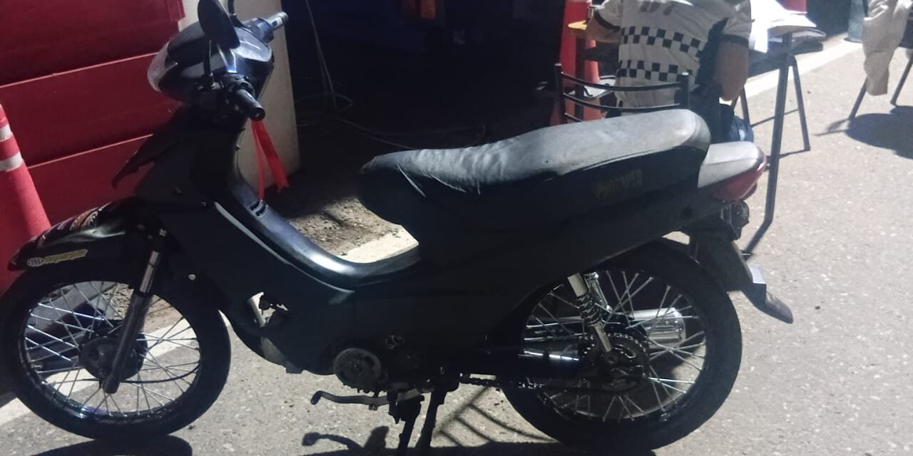 Recuperaron una motocicleta robada durante un control vehicular