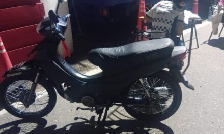 Recuperaron una motocicleta robada durante un control vehicular
