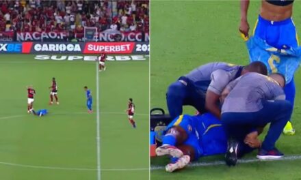 Conmoción en el Maracaná: un futbolista se desplomó, sufrió convulsiones y fue trasladado en ambulancia