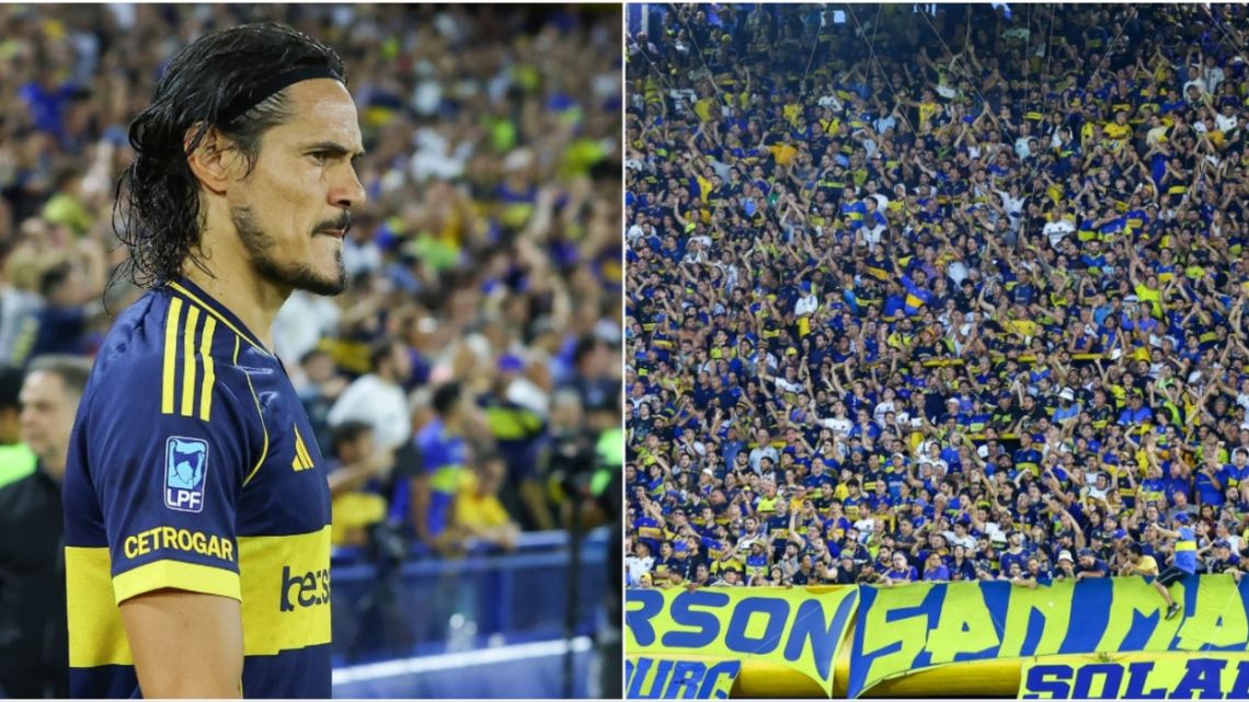 La Bombonera estalló de bronca, Cavani se fue silbado y las redes explotaron